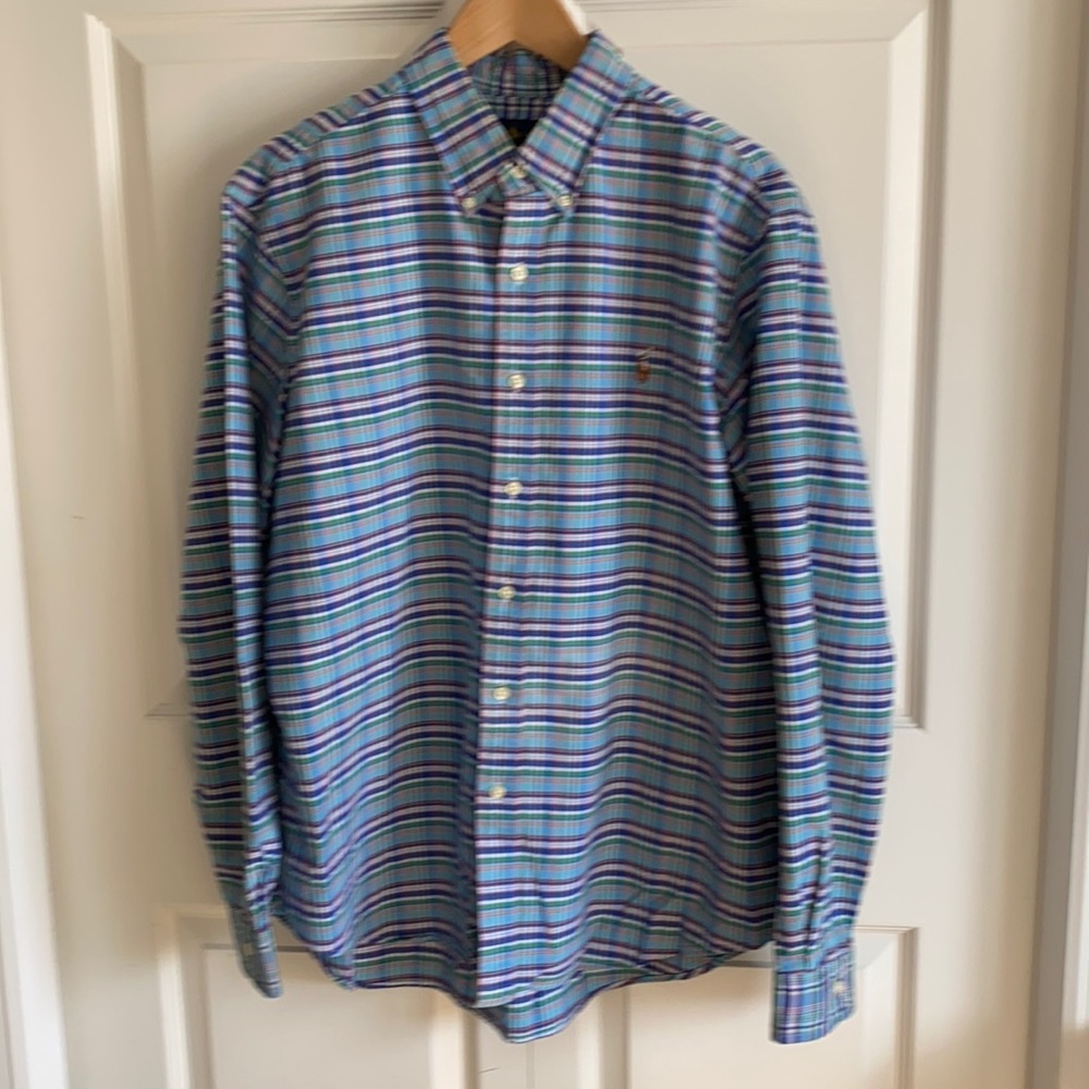 Ralph Lauren Men’s Blue Plaid Button Down - XL